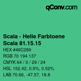 颜色代码: Scala - Helle Farbtoene - Scala 81.15.15 | qconv.com