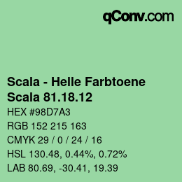 颜色代码: Scala - Helle Farbtoene - Scala 81.18.12 | qconv.com