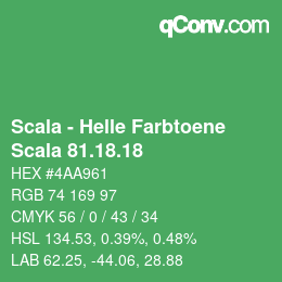 颜色代码: Scala - Helle Farbtoene - Scala 81.18.18 | qconv.com
