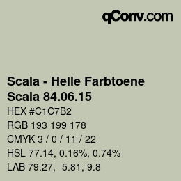 颜色代码: Scala - Helle Farbtoene - Scala 84.06.15 | qconv.com