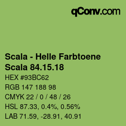 颜色代码: Scala - Helle Farbtoene - Scala 84.15.18 | qconv.com