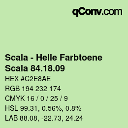 颜色代码: Scala - Helle Farbtoene - Scala 84.18.09 | qconv.com