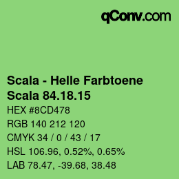 颜色代码: Scala - Helle Farbtoene - Scala 84.18.15 | qconv.com
