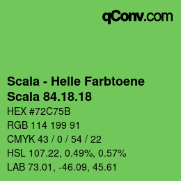 颜色代码: Scala - Helle Farbtoene - Scala 84.18.18 | qconv.com