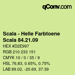 Code couleur: Scala - Helle Farbtoene - Scala 84.21.09 | qconv.com