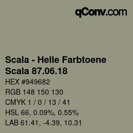 颜色代码: Scala - Helle Farbtoene - Scala 87.06.18 | qconv.com