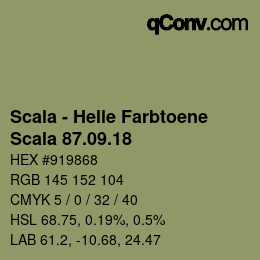颜色代码: Scala - Helle Farbtoene - Scala 87.09.18 | qconv.com