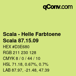 颜色代码: Scala - Helle Farbtoene - Scala 87.15.09 | qconv.com