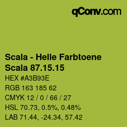 颜色代码: Scala - Helle Farbtoene - Scala 87.15.15 | qconv.com