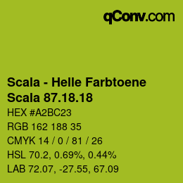 颜色代码: Scala - Helle Farbtoene - Scala 87.18.18 | qconv.com