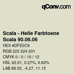 カラーコード: Scala - Helle Farbtoene - Scala 90.06.06 | qconv.com