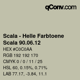 颜色代码: Scala - Helle Farbtoene - Scala 90.06.12 | qconv.com