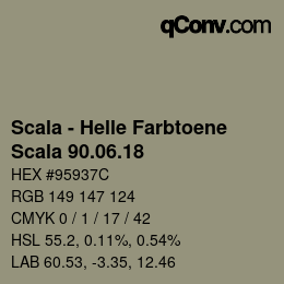 颜色代码: Scala - Helle Farbtoene - Scala 90.06.18 | qconv.com