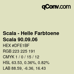 Code couleur: Scala - Helle Farbtoene - Scala 90.09.06 | qconv.com