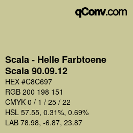 Code couleur: Scala - Helle Farbtoene - Scala 90.09.12 | qconv.com