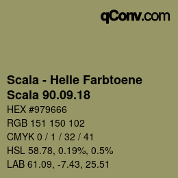 Código de color: Scala - Helle Farbtoene - Scala 90.09.18 | qconv.com