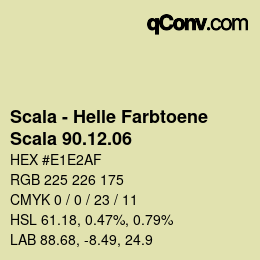 Code couleur: Scala - Helle Farbtoene - Scala 90.12.06 | qconv.com