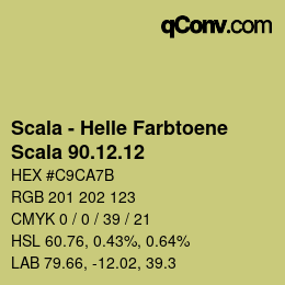 カラーコード: Scala - Helle Farbtoene - Scala 90.12.12 | qconv.com