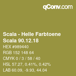 颜色代码: Scala - Helle Farbtoene - Scala 90.12.18 | qconv.com