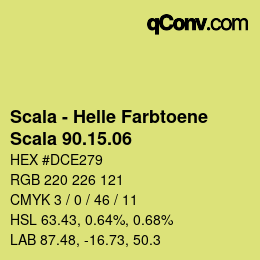 颜色代码: Scala - Helle Farbtoene - Scala 90.15.06 | qconv.com