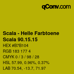 Código de color: Scala - Helle Farbtoene - Scala 90.15.15 | qconv.com