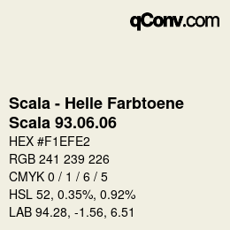 カラーコード: Scala - Helle Farbtoene - Scala 93.06.06 | qconv.com