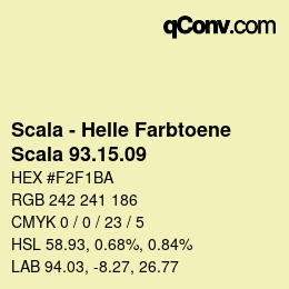 颜色代码: Scala - Helle Farbtoene - Scala 93.15.09 | qconv.com