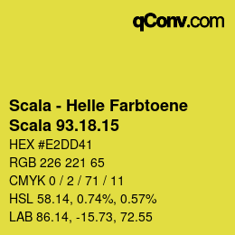 颜色代码: Scala - Helle Farbtoene - Scala 93.18.15 | qconv.com