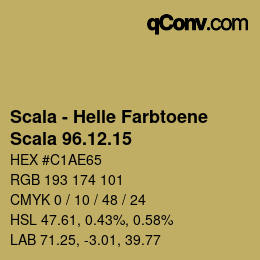 Farbcode: Scala - Helle Farbtoene - Scala 96.12.15 | qconv.com