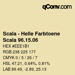 颜色代码: Scala - Helle Farbtoene - Scala 96.15.06 | qconv.com