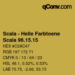 颜色代码: Scala - Helle Farbtoene - Scala 96.15.15 | qconv.com