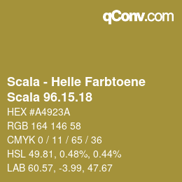 颜色代码: Scala - Helle Farbtoene - Scala 96.15.18 | qconv.com