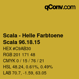 颜色代码: Scala - Helle Farbtoene - Scala 96.18.15 | qconv.com