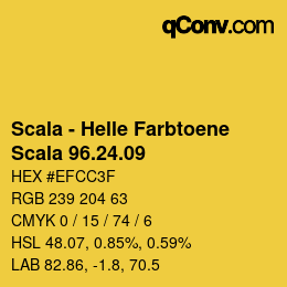 颜色代码: Scala - Helle Farbtoene - Scala 96.24.09 | qconv.com
