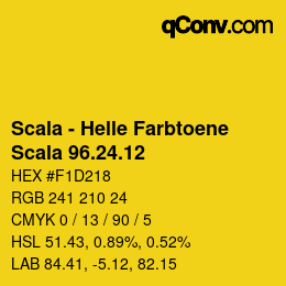 颜色代码: Scala - Helle Farbtoene - Scala 96.24.12 | qconv.com