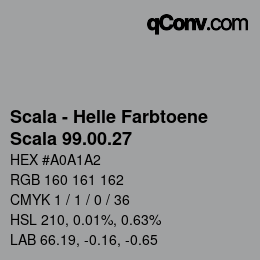 Código de color: Scala - Helle Farbtoene - Scala 99.00.27 | qconv.com