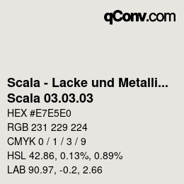 颜色代码: Scala - Lacke und Metallics - Scala 03.03.03 | qconv.com