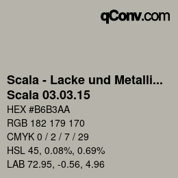 颜色代码: Scala - Lacke und Metallics - Scala 03.03.15 | qconv.com