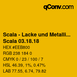 颜色代码: Scala - Lacke und Metallics - Scala 03.18.18 | qconv.com