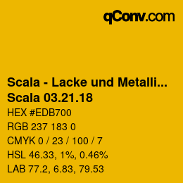 颜色代码: Scala - Lacke und Metallics - Scala 03.21.18 | qconv.com