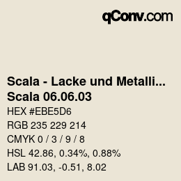 颜色代码: Scala - Lacke und Metallics - Scala 06.06.03 | qconv.com