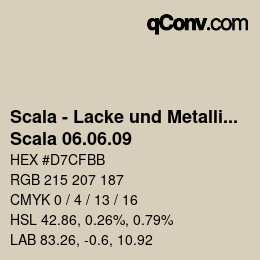 颜色代码: Scala - Lacke und Metallics - Scala 06.06.09 | qconv.com
