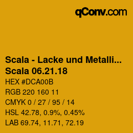 颜色代码: Scala - Lacke und Metallics - Scala 06.21.18 | qconv.com