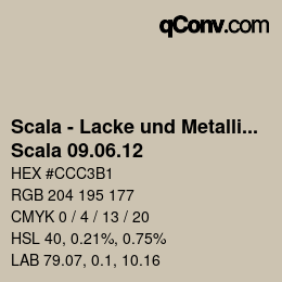 颜色代码: Scala - Lacke und Metallics - Scala 09.06.12 | qconv.com