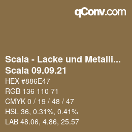 颜色代码: Scala - Lacke und Metallics - Scala 09.09.21 | qconv.com
