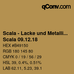 颜色代码: Scala - Lacke und Metallics - Scala 09.12.18 | qconv.com