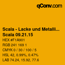 颜色代码: Scala - Lacke und Metallics - Scala 09.21.15 | qconv.com