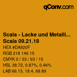 颜色代码: Scala - Lacke und Metallics - Scala 09.21.18 | qconv.com
