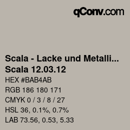 颜色代码: Scala - Lacke und Metallics - Scala 12.03.12 | qconv.com