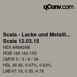 颜色代码: Scala - Lacke und Metallics - Scala 12.03.15 | qconv.com